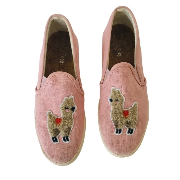 Soludos Dusty Pink Llama Slip On‎ Sneakers Shoes 8 - Picture 1 of 9
